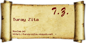Turay Zita névjegykártya